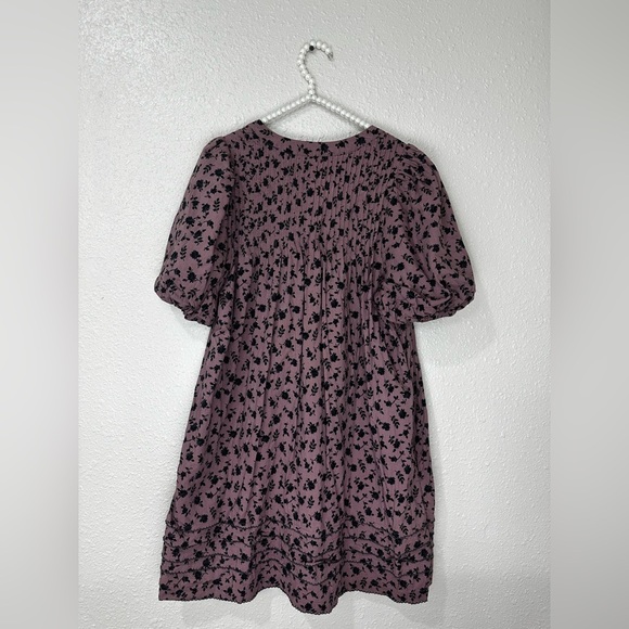 Madewell Tillie Puff-Sleeve Mini Dress in Shadow Blooms Size M-L - Picture 9 of 12